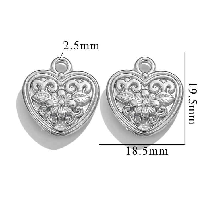 Pendentif pour femme en acier inoxydable plaqué Couleur or 18 carats en fCouleur orme de fleur de dessin animé, 1 pièce 